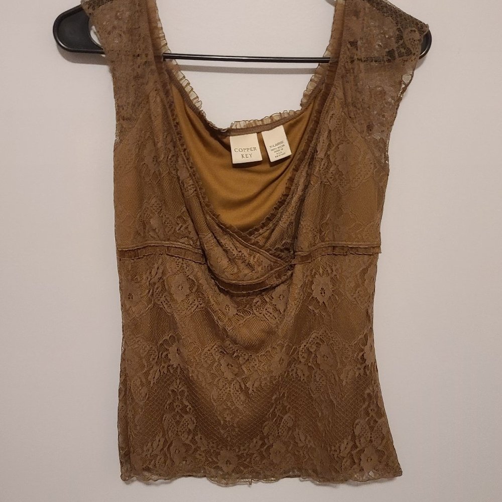 Copper Key Ladies Dressy Blouse